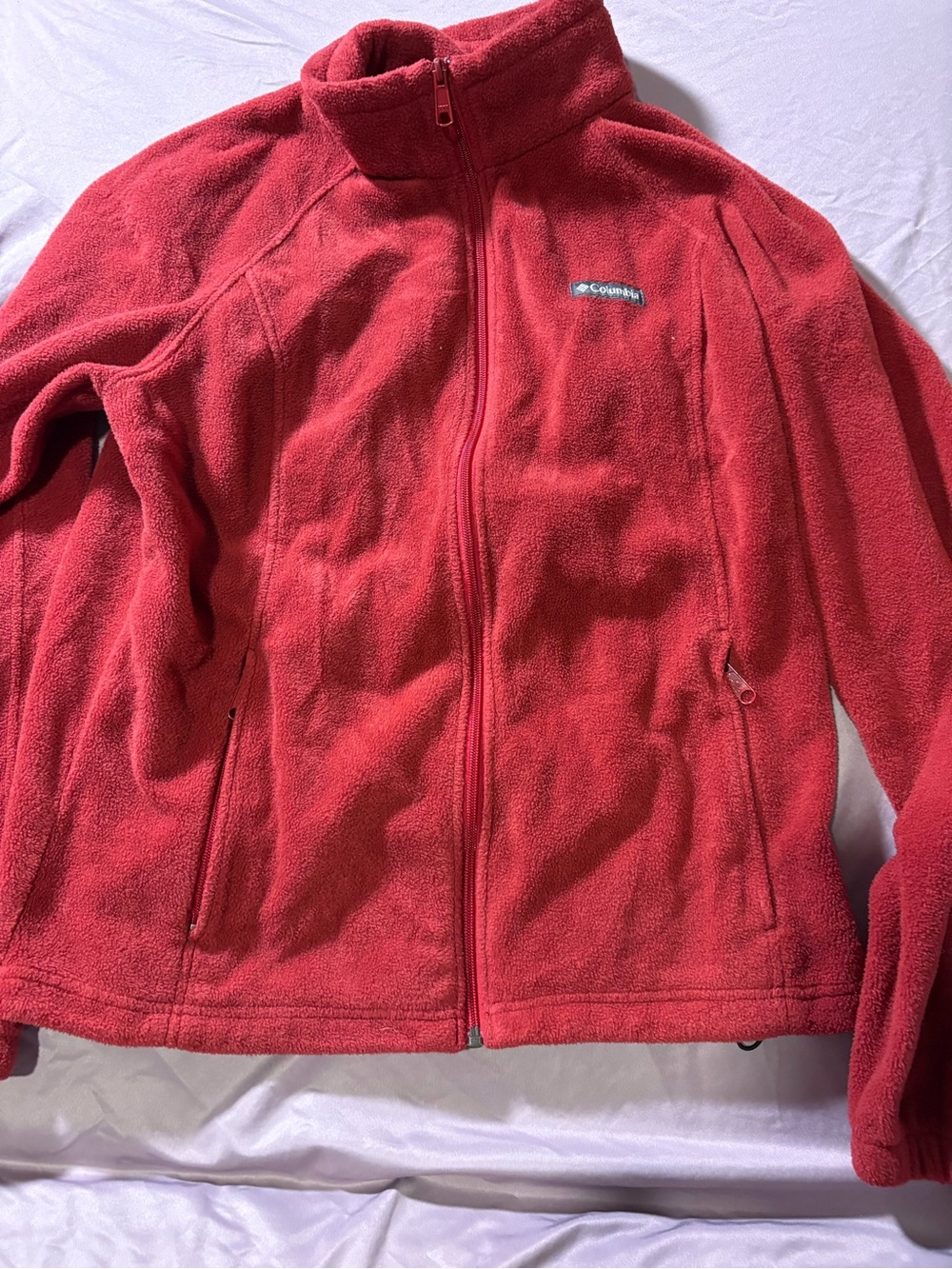 Columbia Kids Coral-Red Full-Zip Fleece Jacket